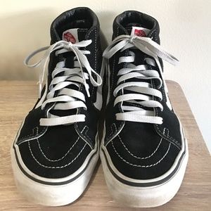 Black High Top Vans, Size 7.5W